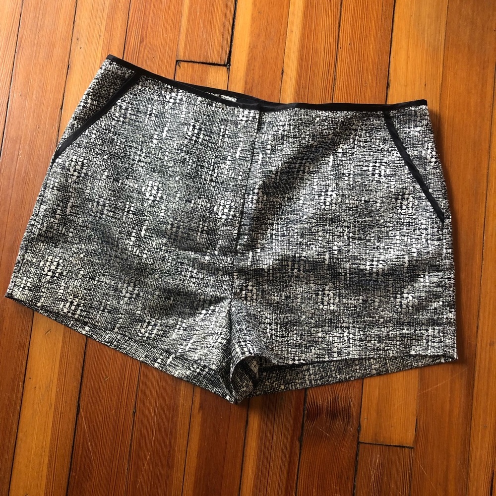 Gold and black dress shorts